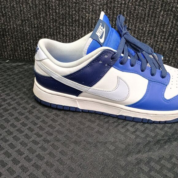 Nike Dunk Low Game Royal Navy Blue/White Mens 10 Used FQ8826-100 No Box main image 4